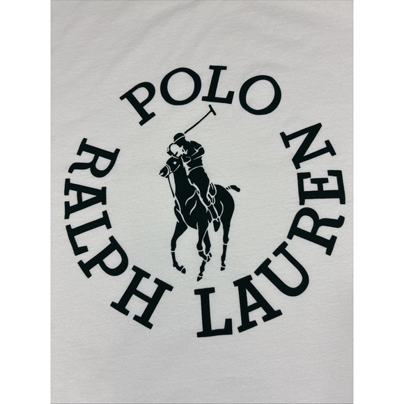 Polo Ralph Lauren Shirt Mens XXL Classic Fit Jersey Graphic Stencil Cream Green - Picture 2 of 7